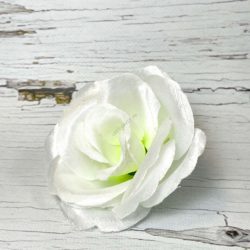 Голова розы раскрытой. Бело-зелёный D=10,5см.